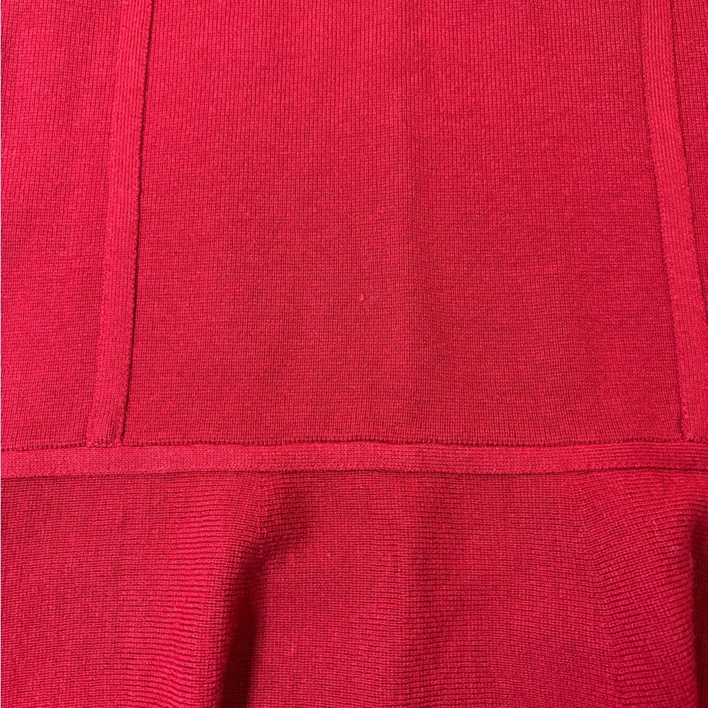 Ann Taylor Factory Sleeveless V-Neck Drop Waist Ruffle Hem Dress Red Size Small - Picture 6 of 6